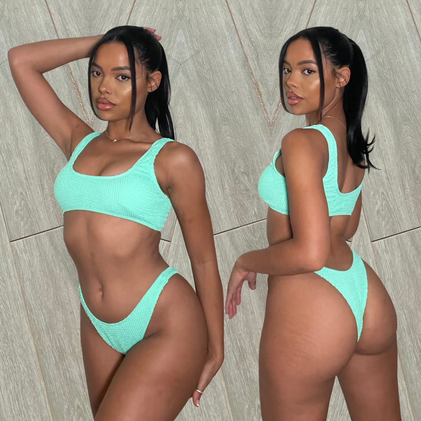 Mojito Green (Bottoms) - Crinkle Bikini