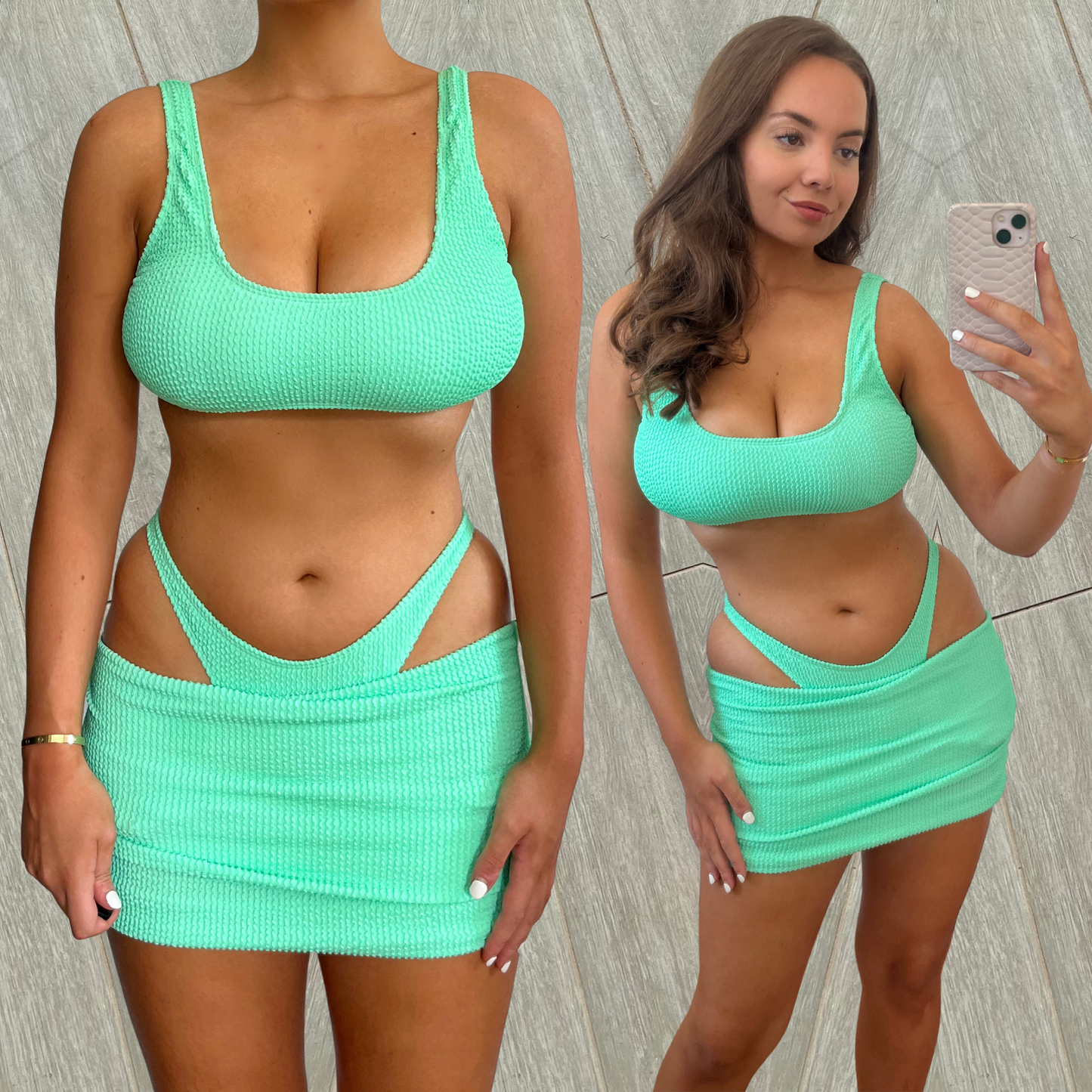 Mojito Green Crinkle Dress