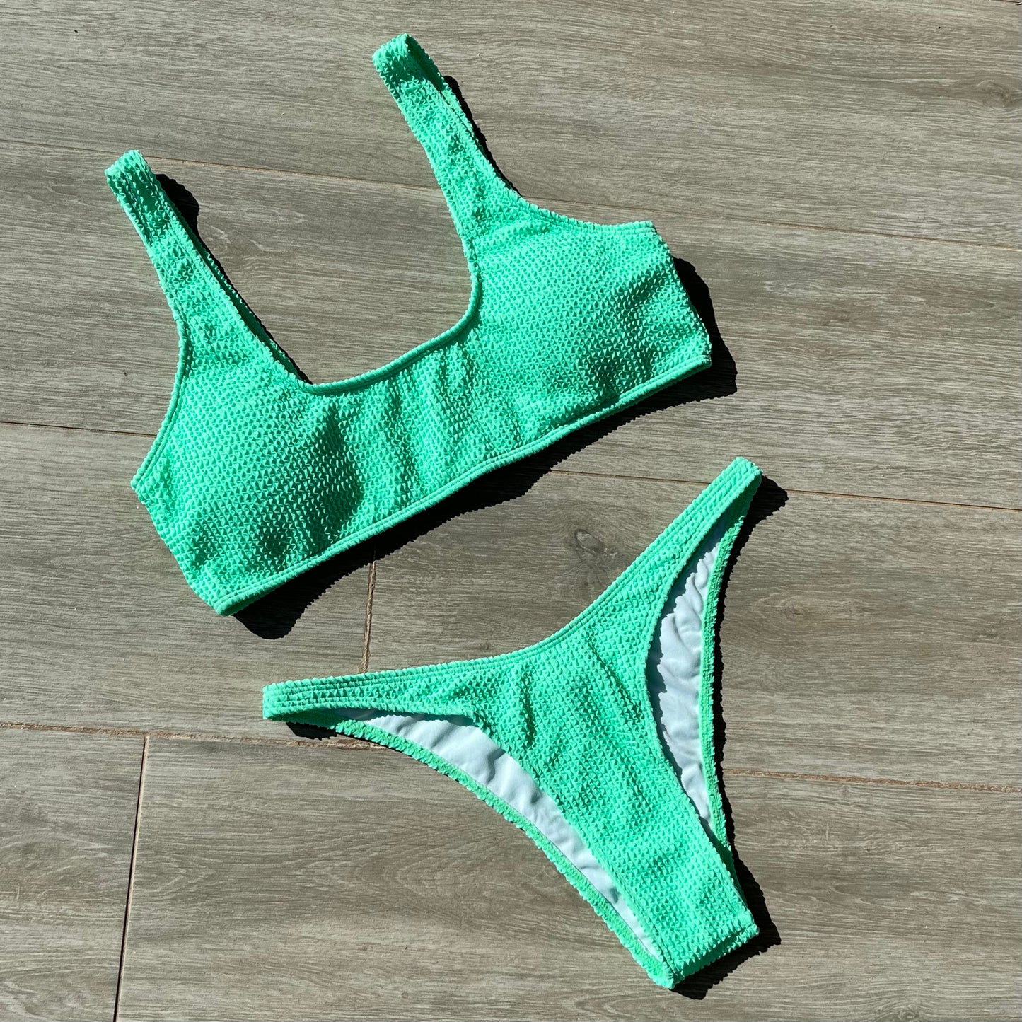 Mojito Green (Bottoms) - Crinkle Bikini