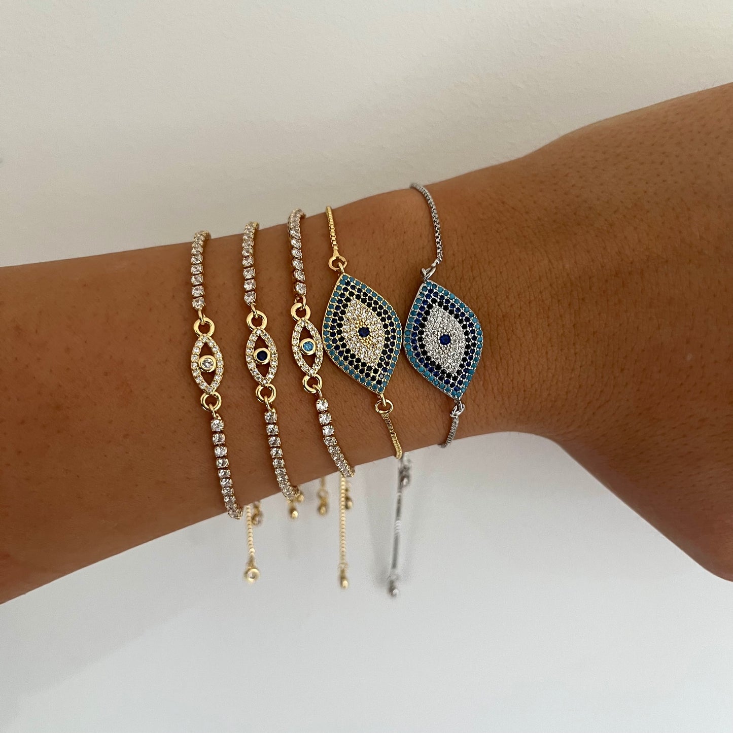 Evil Eye Tennis Bracelet (3 colours)