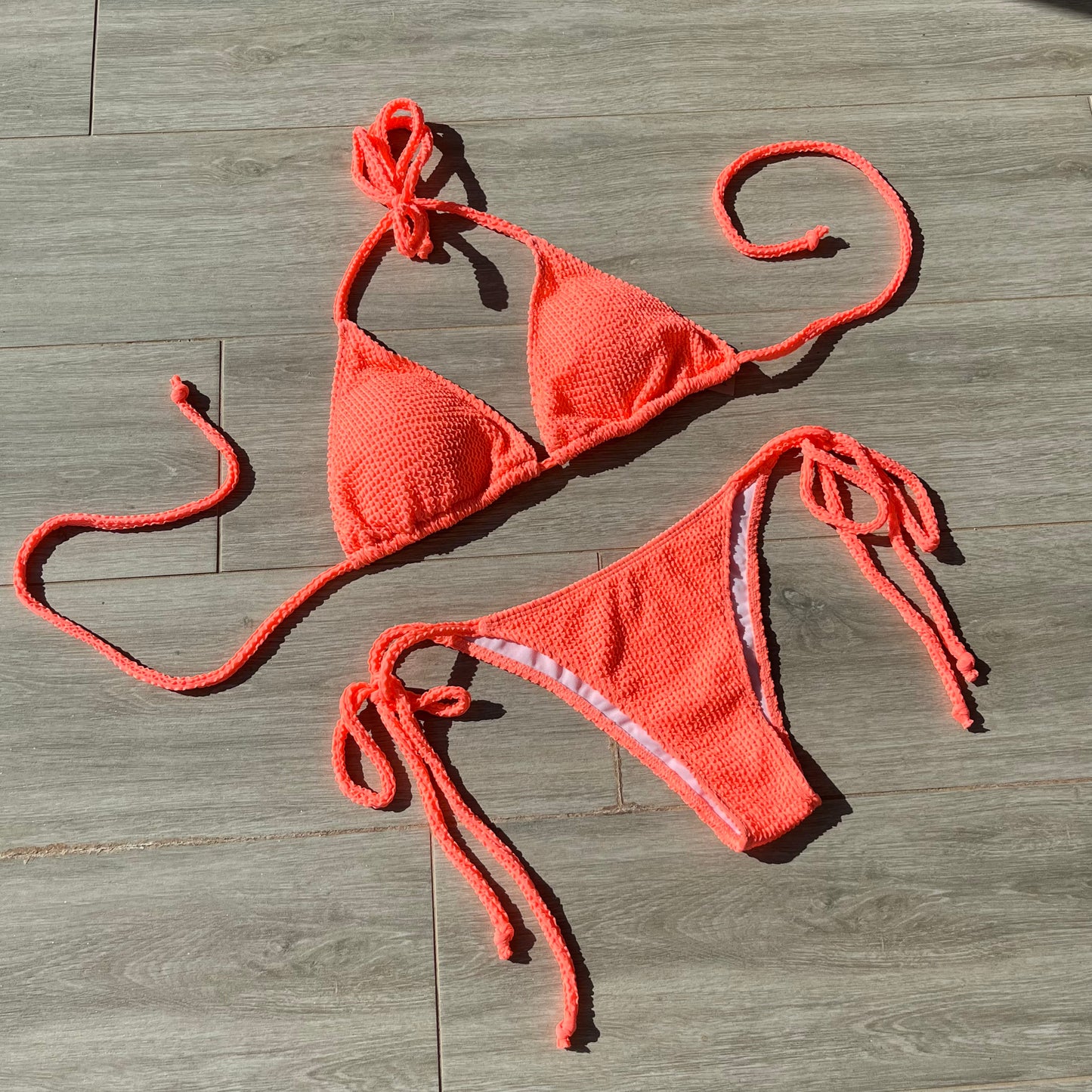 Coral (Bottoms) - Crinkle Bikini