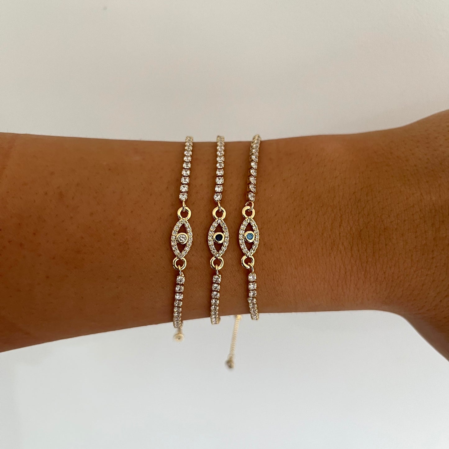 Evil Eye Tennis Bracelet (3 colours)